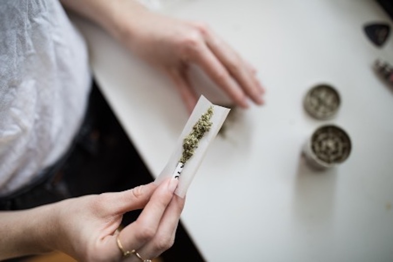 rolling cannabis