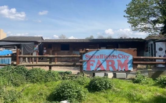 the outside of spitalfields city farm