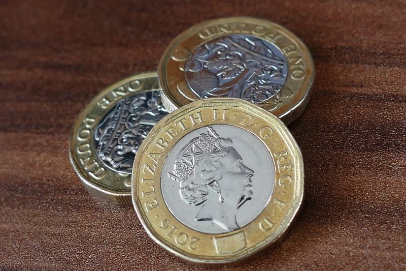 Pound coins featuring the Queen