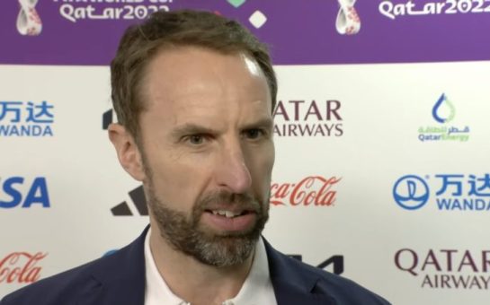 Gareth Southgate speaking in post match interview