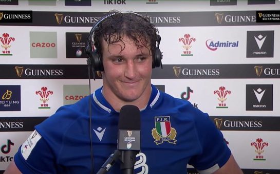 Italy Captain Michele Lamaro interview post Wales match