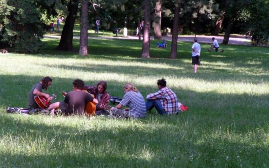 young people in a park