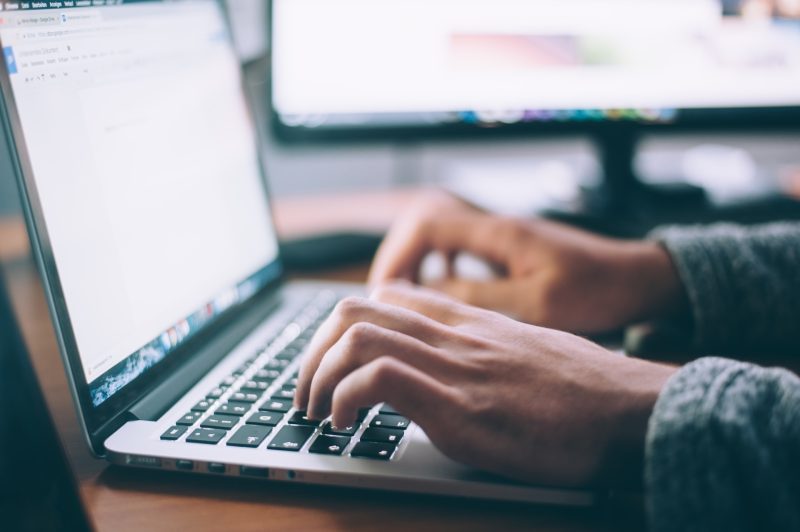 person on a laptop