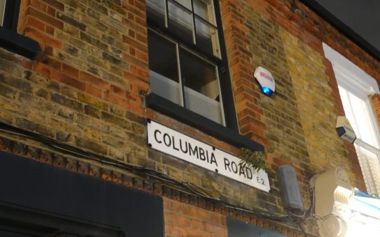 Picture of the columbia road street sign