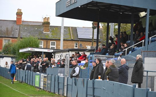 The home fans at a non-league game