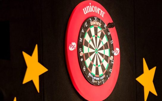 Darts: a dart board.
