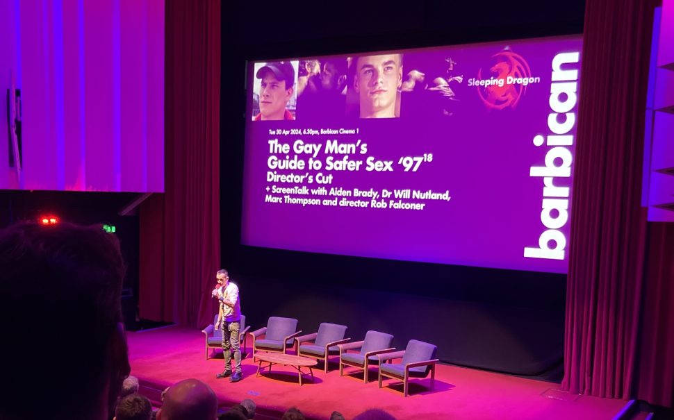 Director Rob Falconer introducing the film Gay Men's Guide to Safer Sex '97