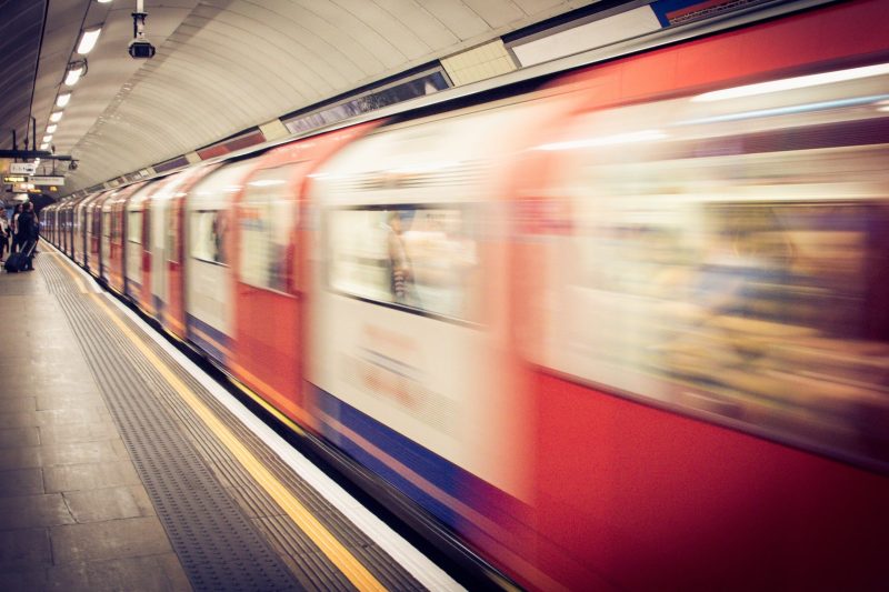 Tube arriving at station