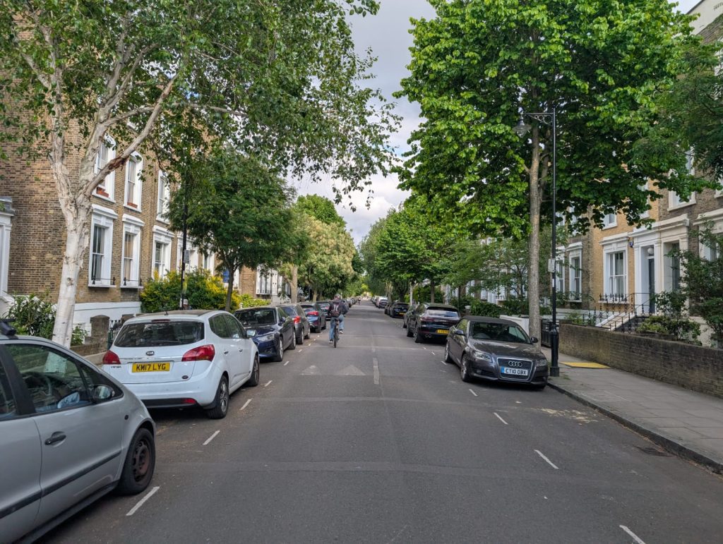 North Church Road, a residential street in Camden; 4th for GDHI and highest for Tree Cover.
