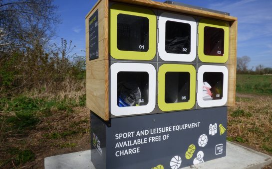 BoxUp locker recently installed at entrance to Leyton Marsh (Credit: Adam Termote)