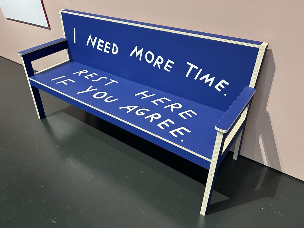A rest bench featured in Design and Disability Exhibition