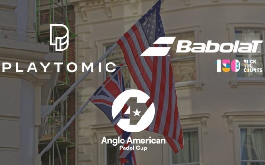 Anglo-American Padel Cup logo with sponsors