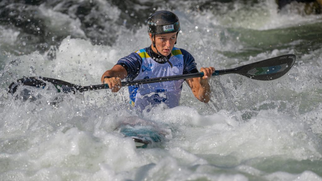 Mallory Franklin kayaking