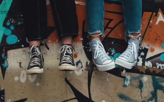 Fett dangling from painted wall