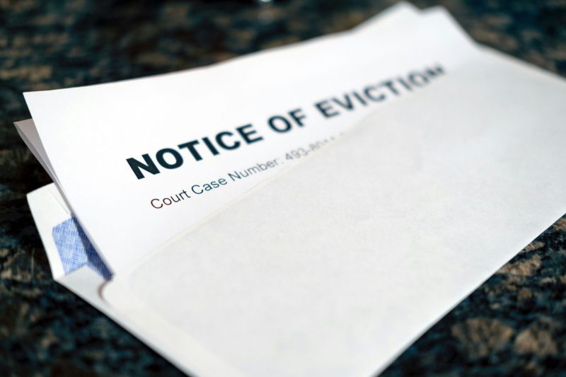 An eviction notice.