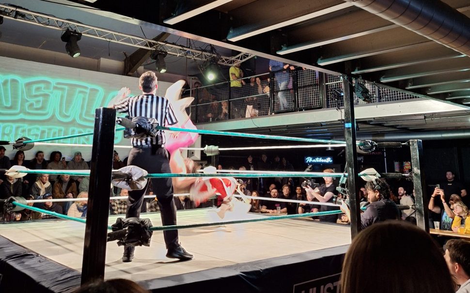 The Hustle Wrestling ring
