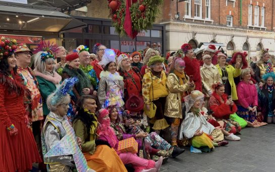 London Colour Walk Group Picture Old Spitalfields Market Dopamine