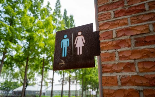 Picture of a public toilet, which have reduced by 40% in the UK in the last 25 years.