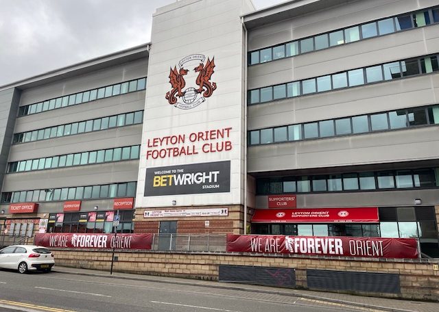 The outside of Leyton Orient Stadium -Brisbane Road