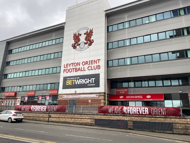 The outside of Leyton Orient Stadium -Brisbane Road