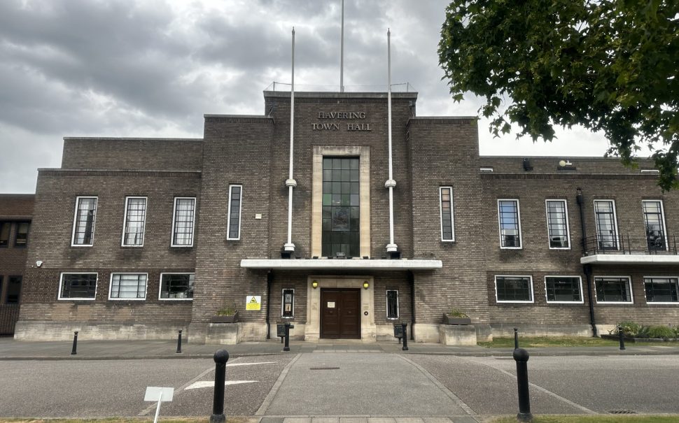 Outside of Havering Town Hall in Romford