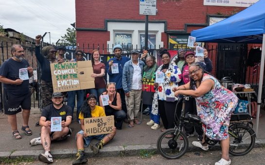 An image of the protest