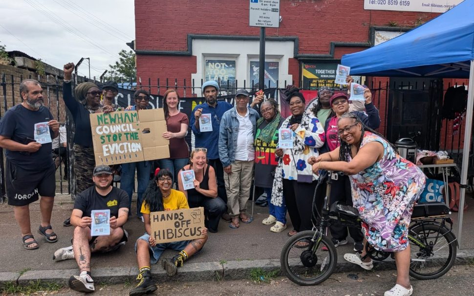 An image of the protest