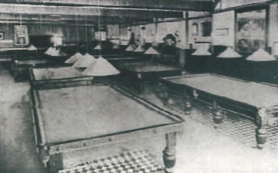A historic picture of the Mildmay's Victorian snooker hall