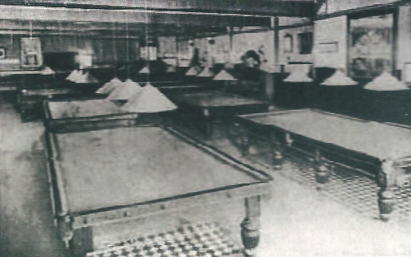 A historic picture of the Mildmay's Victorian snooker hall