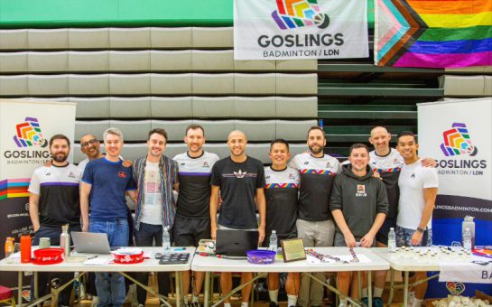 The Goslings badminton committee at the London International